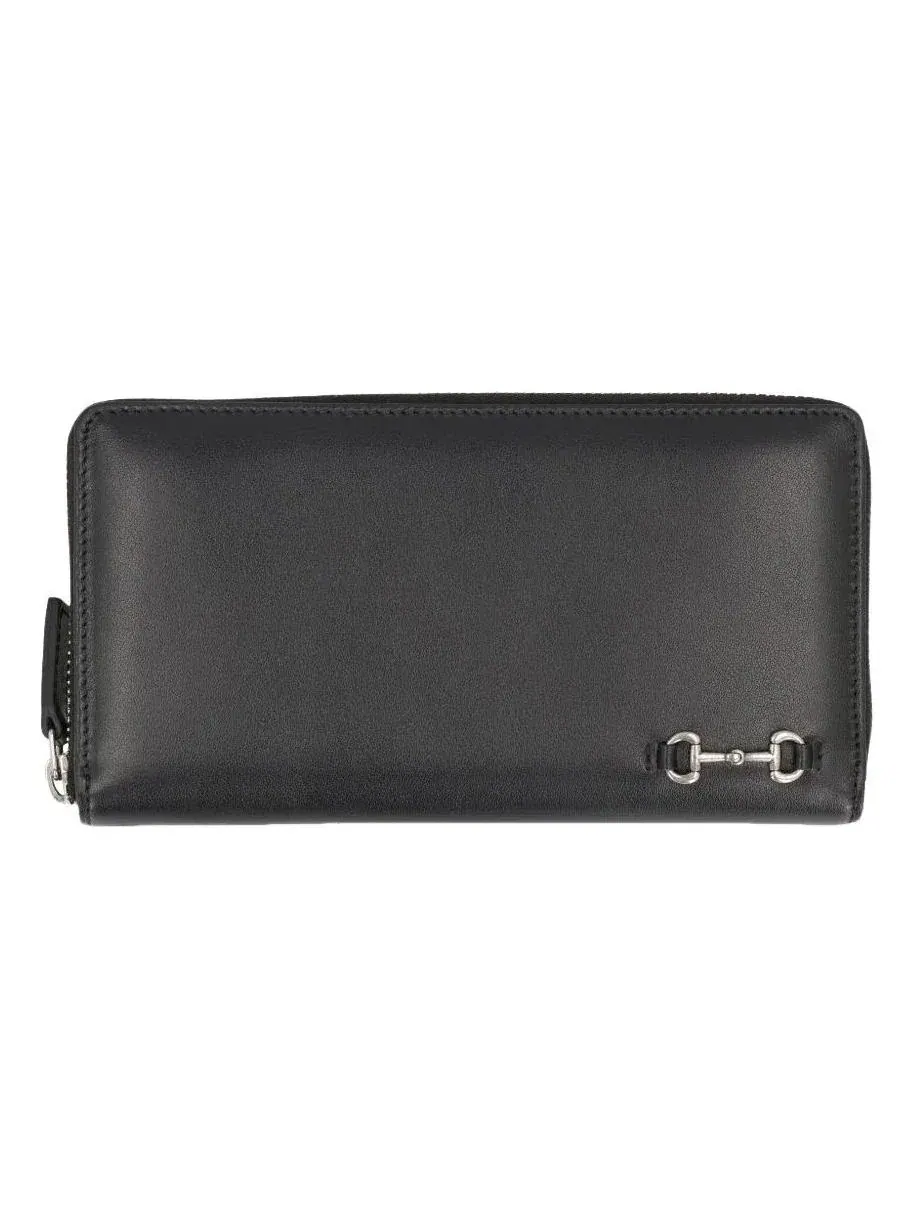 Кошелек Gucci 25 Horsebit Zip Around Wallet — изображение 1 из 3, черный