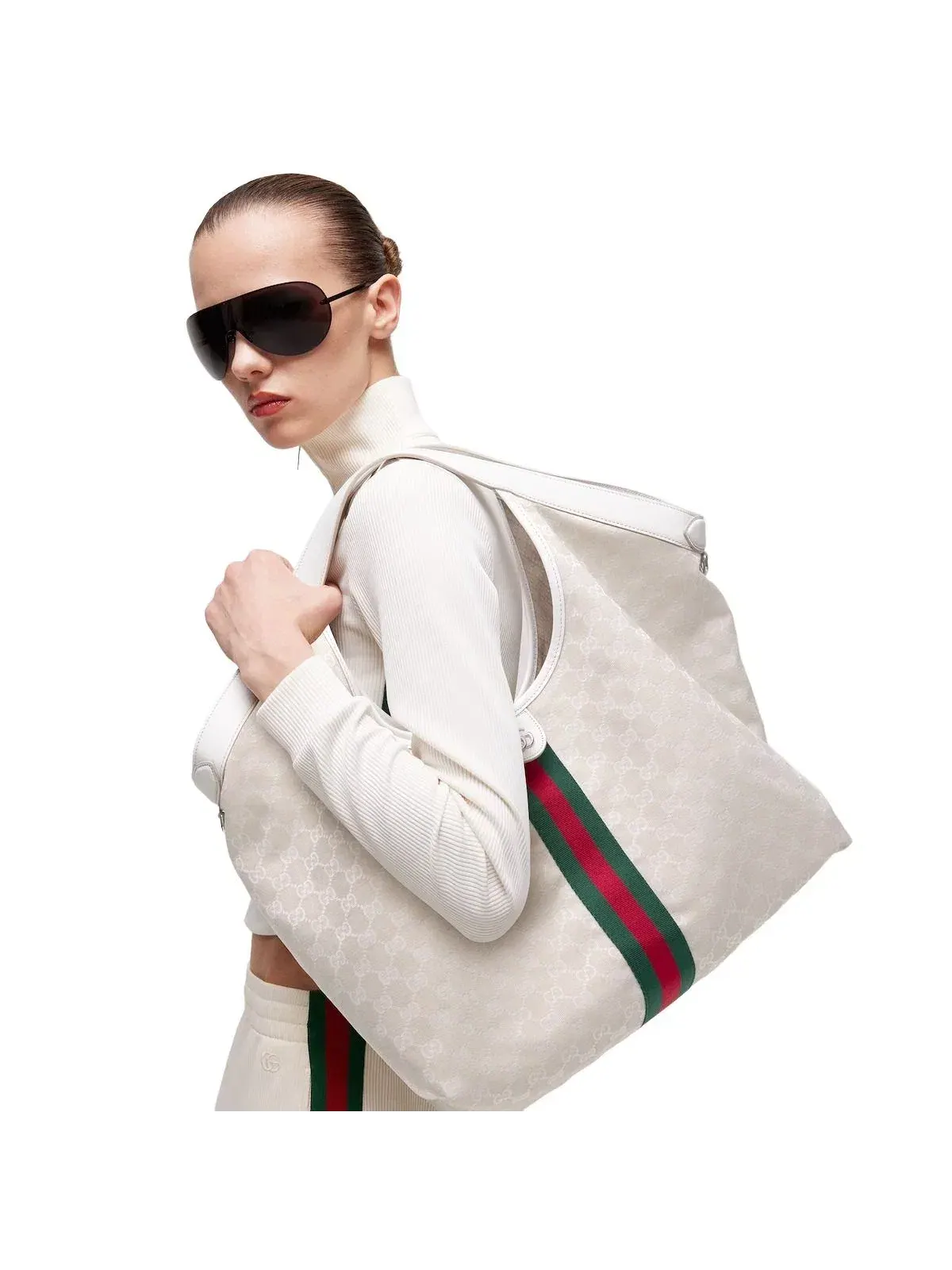 Сумка женская шоппер холст Gucci Giglio — 6