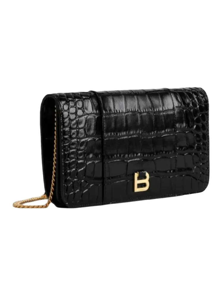 Сумка женская клатч Balenciaga Hourglass 8661262ABWD1000 — изображение 2 из 5, черный