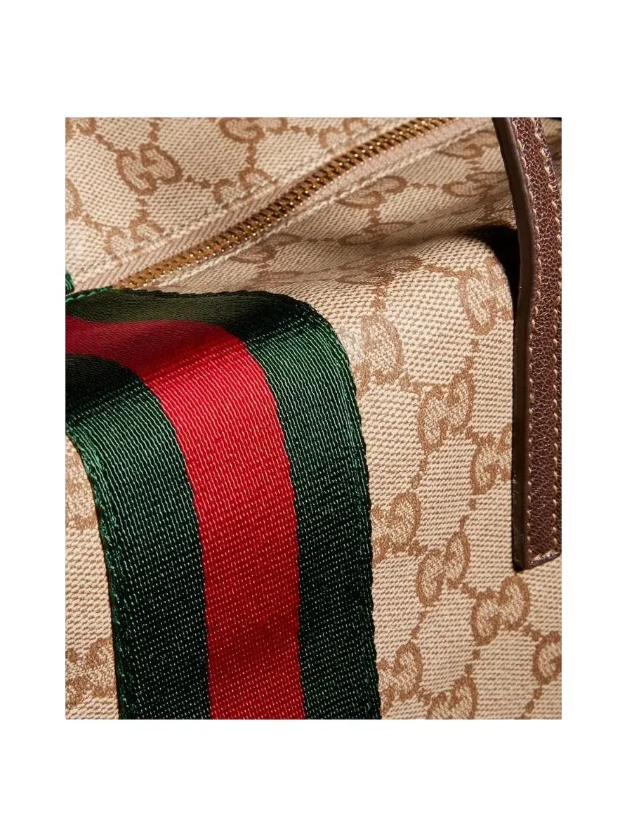 Сумка женская средняя top-handle канва, кожа, хлопок Gucci Melrose Boston — 5