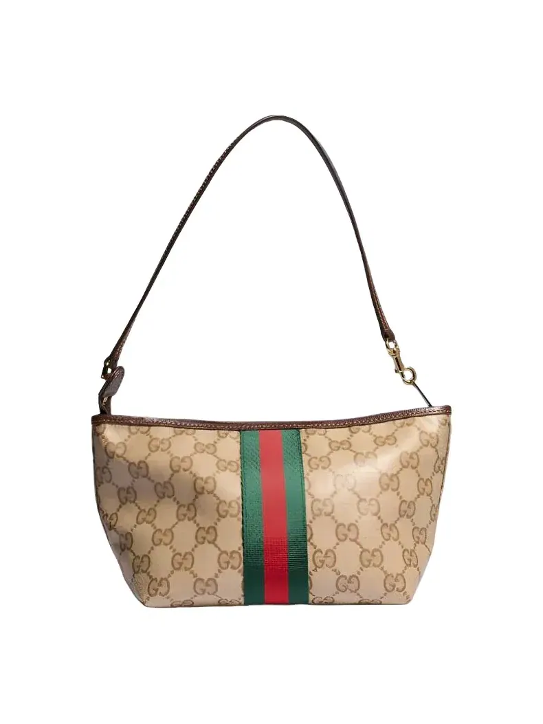 Маленькая косметичка Gucci с ремешком и лентой