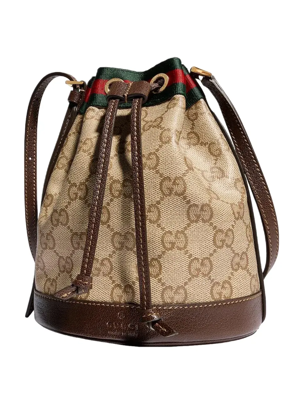 Сумка-ведро Gucci Web — изображение 2 из 4, коричневый