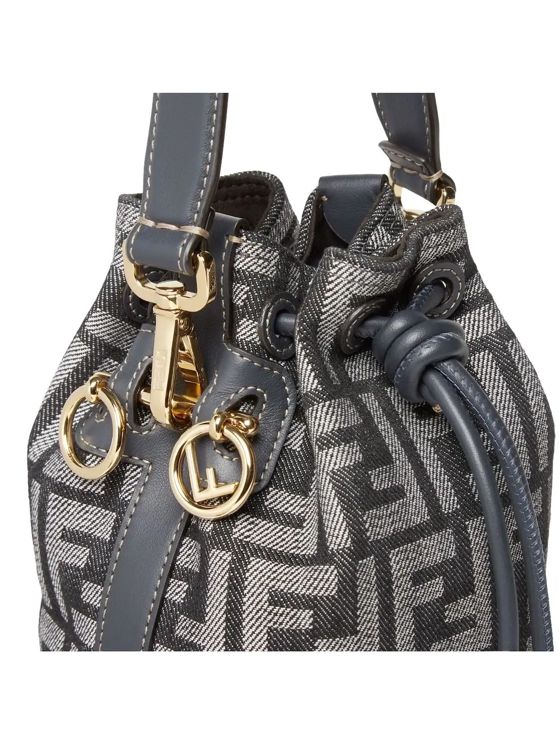 Мини-сумочка Fendi FW25 Mon Tresor FF Jacquard 'Blue' 8BS109AUT4F1UJ5 — изображение 5 из 6, синий