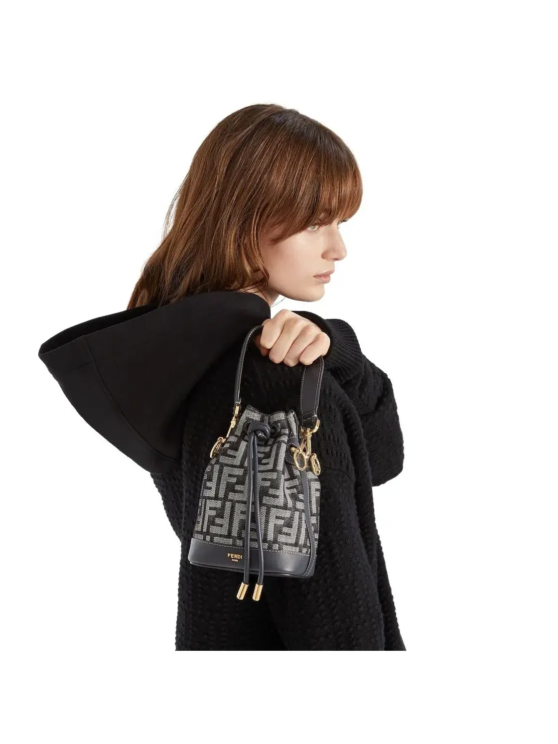 Мини-сумочка Fendi FW25 Mon Tresor FF Jacquard 'Blue' 8BS109AUT4F1UJ5 — изображение 6 из 6, синий