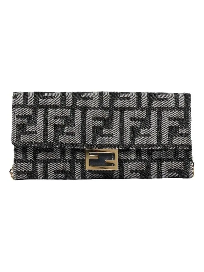 Кошелек Fendi FW25 Baguette на цепочке, черный, 8M0365AUT4F1UJ5