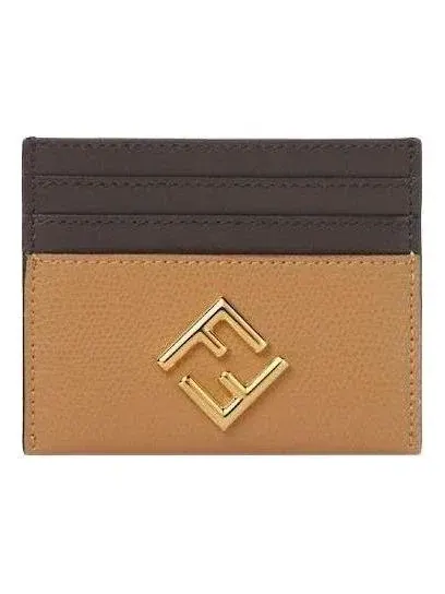 Чехол для карт Fendi SS26 FF Diamonds, коричневый, 8M0445ALV4F1UJ9