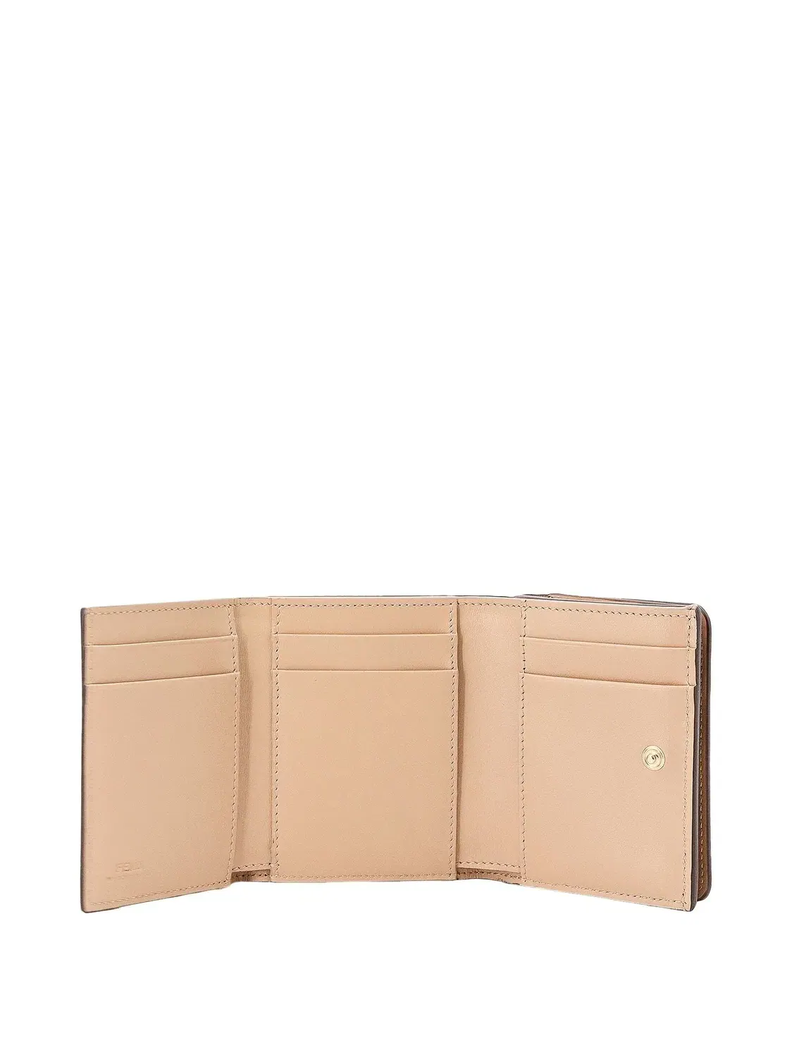 Кошелек Fendi SS25 FF Tri-Fold с цветочным букетом, цвет коричневый, 8M0480AURFF174H — изображение 2 из 3