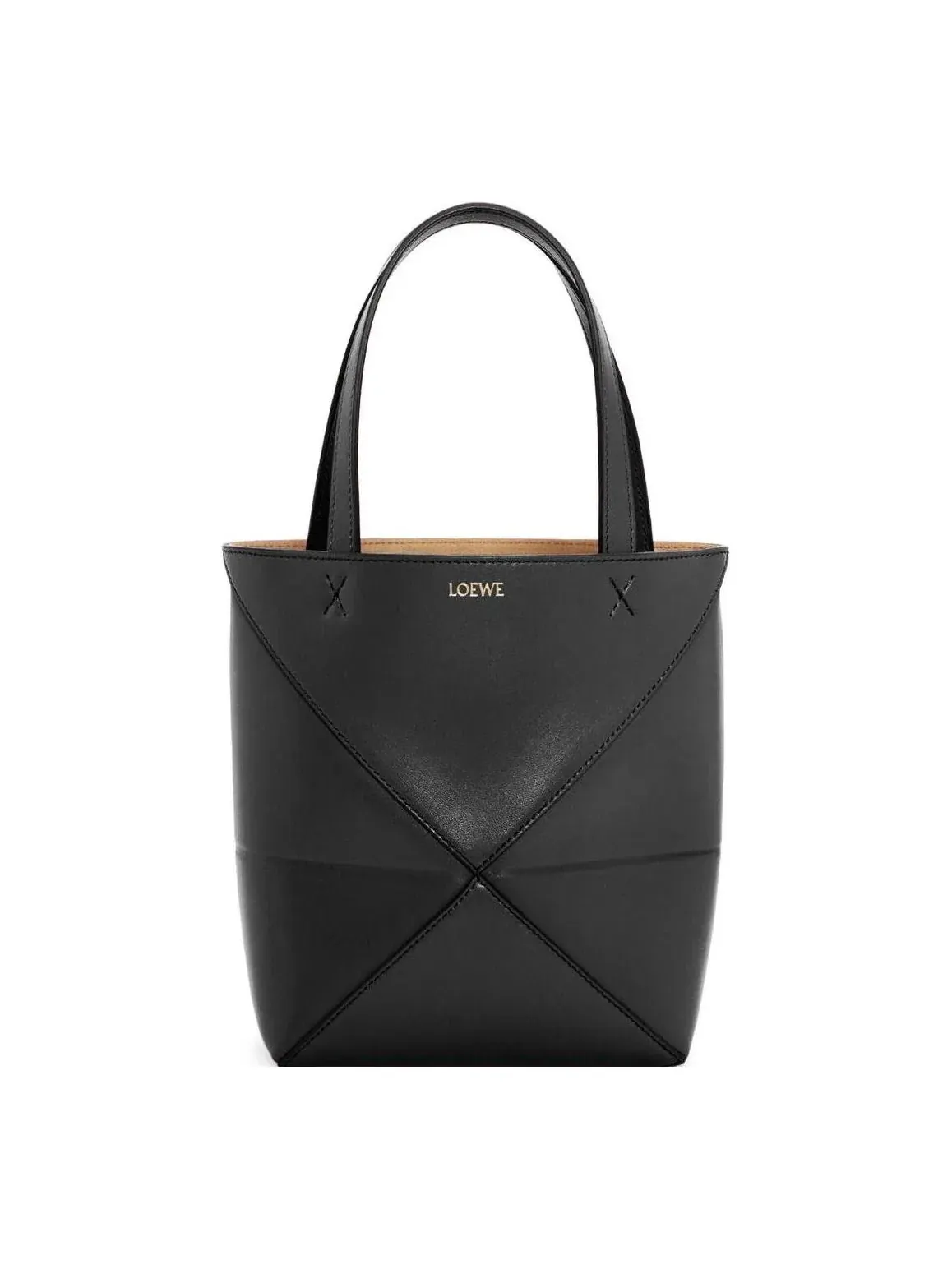 Сумка-шоппер Loewe Mini Puzzle Fold Tote, черная, A657V25X01-1100 — изображение 1 из 8, черный