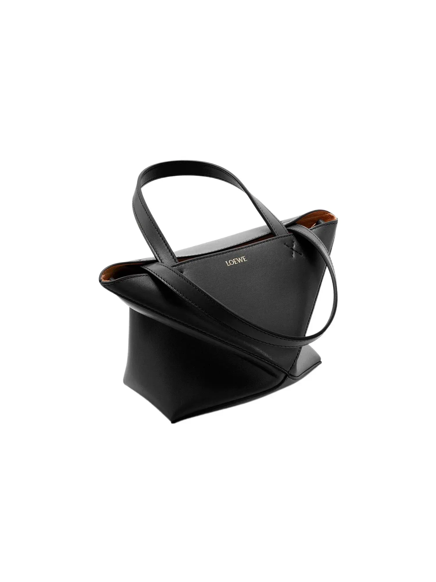 Сумка-шоппер Loewe Mini Puzzle Fold Tote, черная, A657V25X01-1100 — изображение 3 из 8, черный
