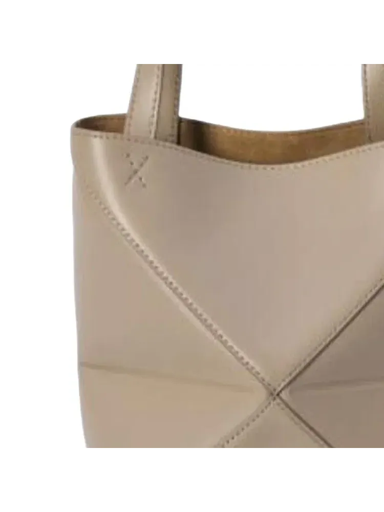Сумка-трансформер Loewe Mini Puzzle Fold Tote — изображение 5 из 5, бежевый