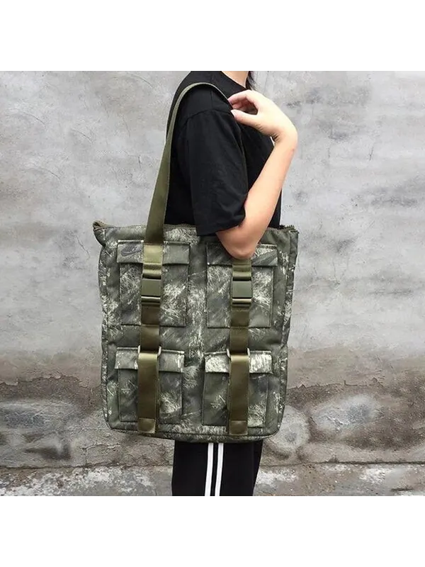 Сумка pocket printed tote 'olive green' Nike — 4