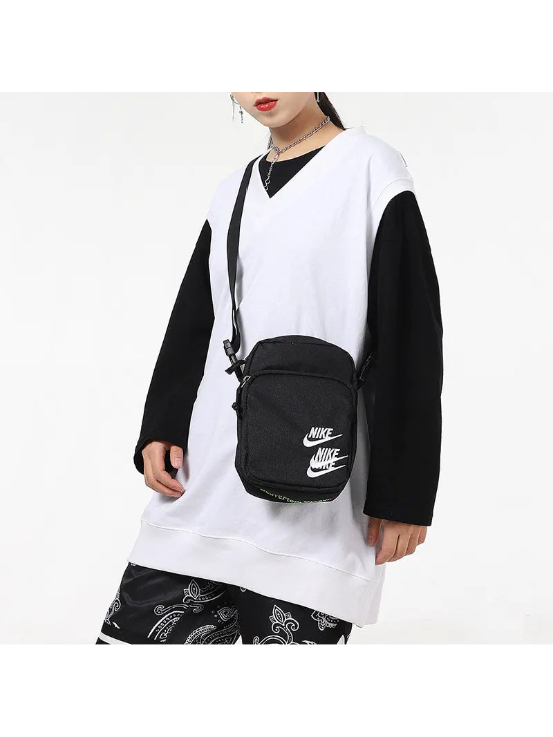 Сумка Nike Heritage Embroidered Triple Logo Shoulder Bag 'Black' — 6