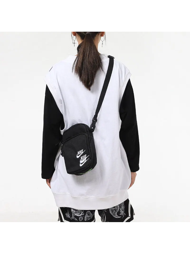 Сумка Nike Heritage Embroidered Triple Logo Shoulder Bag 'Black' — 7