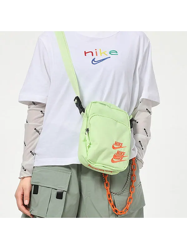 Сумка heritage embroidered "triple logo" sling bag 'light lime green' Nike — 4
