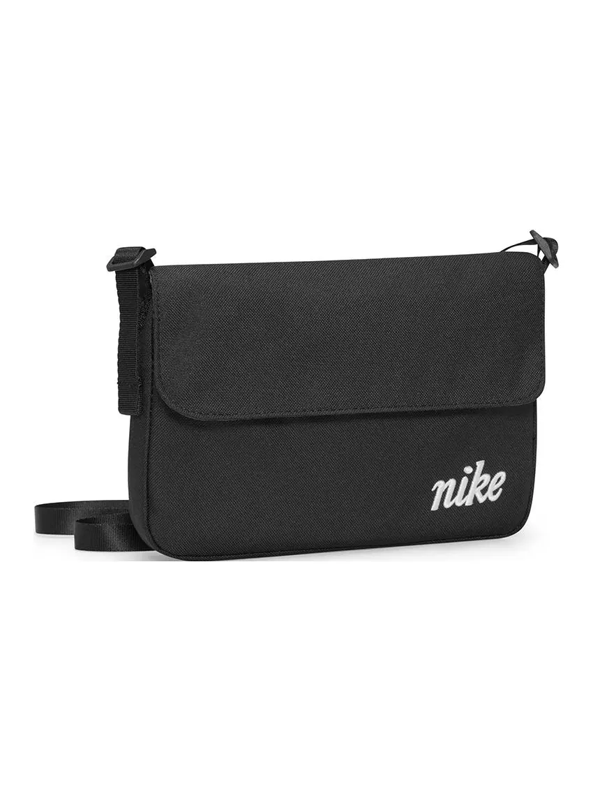 Сумка Nike Large Capacity Athleisure Casual Sports Shoulder Bag Messenger Bag Unisex Pure Black — 2
