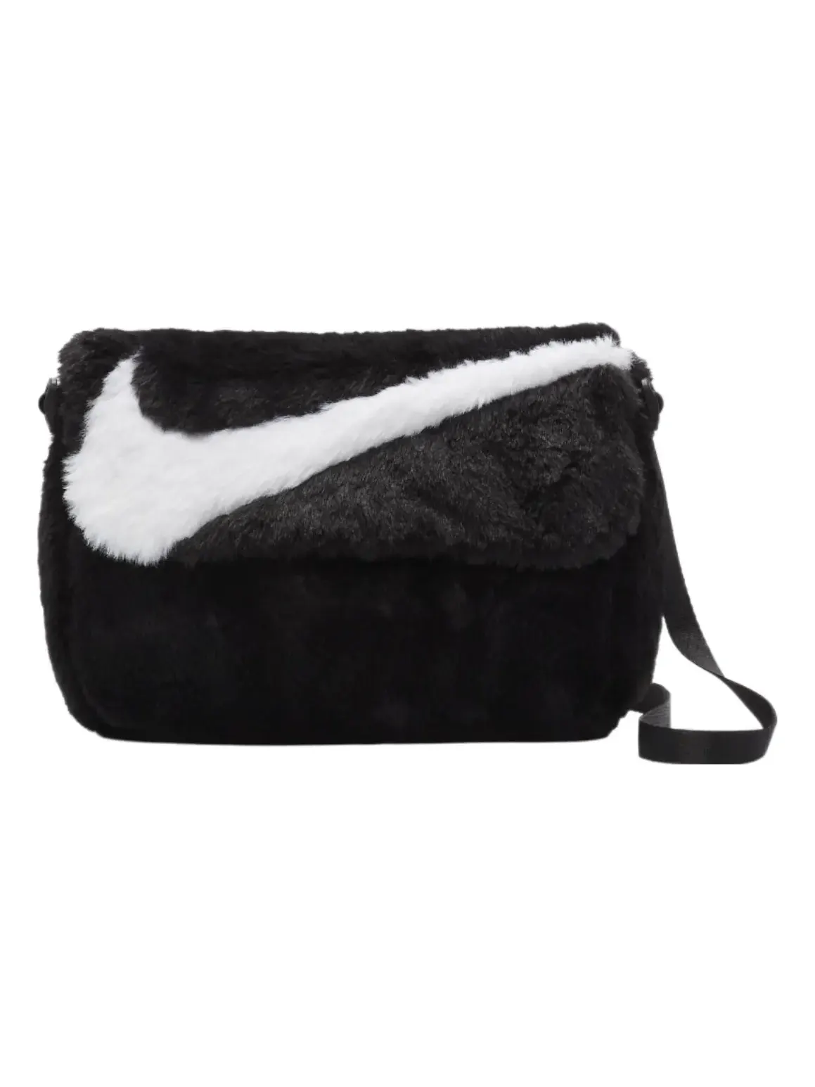 Сумка кросс-боди Nike Sportswear Futura 365 Faux Fur Crossbody Bag 1L 'Black White' — 1