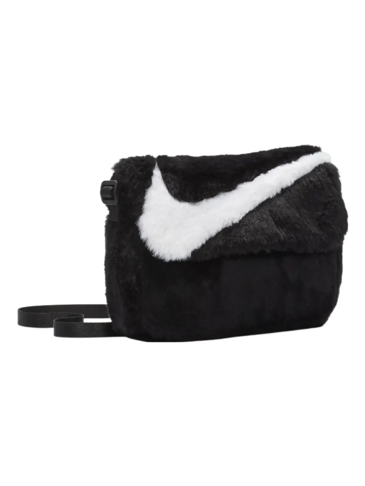 Сумка кросс-боди Nike Sportswear Futura 365 Faux Fur Crossbody Bag 1L 'Black White' — 2
