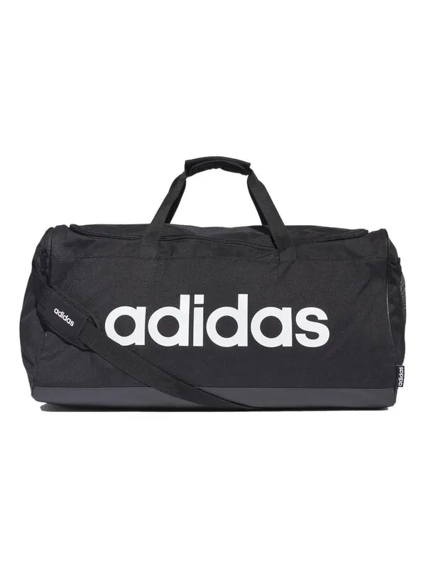 Сумка linear logo duffel bag large 'black white' Adidas — 1