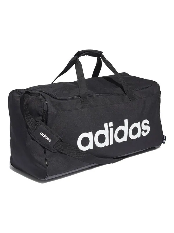 Сумка linear logo duffel bag large 'black white' Adidas — 2