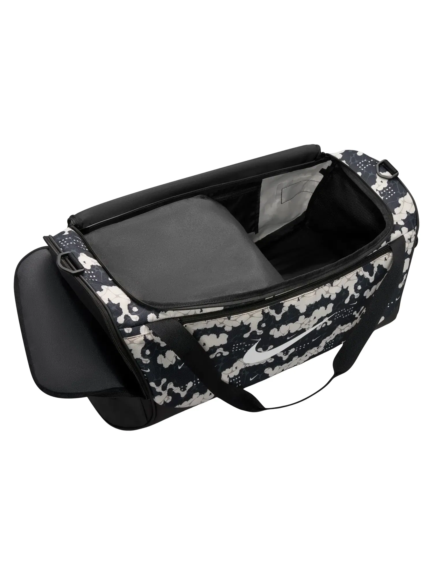 Спортивная сумка Nike Brasilia Allover Print Training Duffel Bag 60L Medium 'Chalk Black White' IH7849-103 — 4