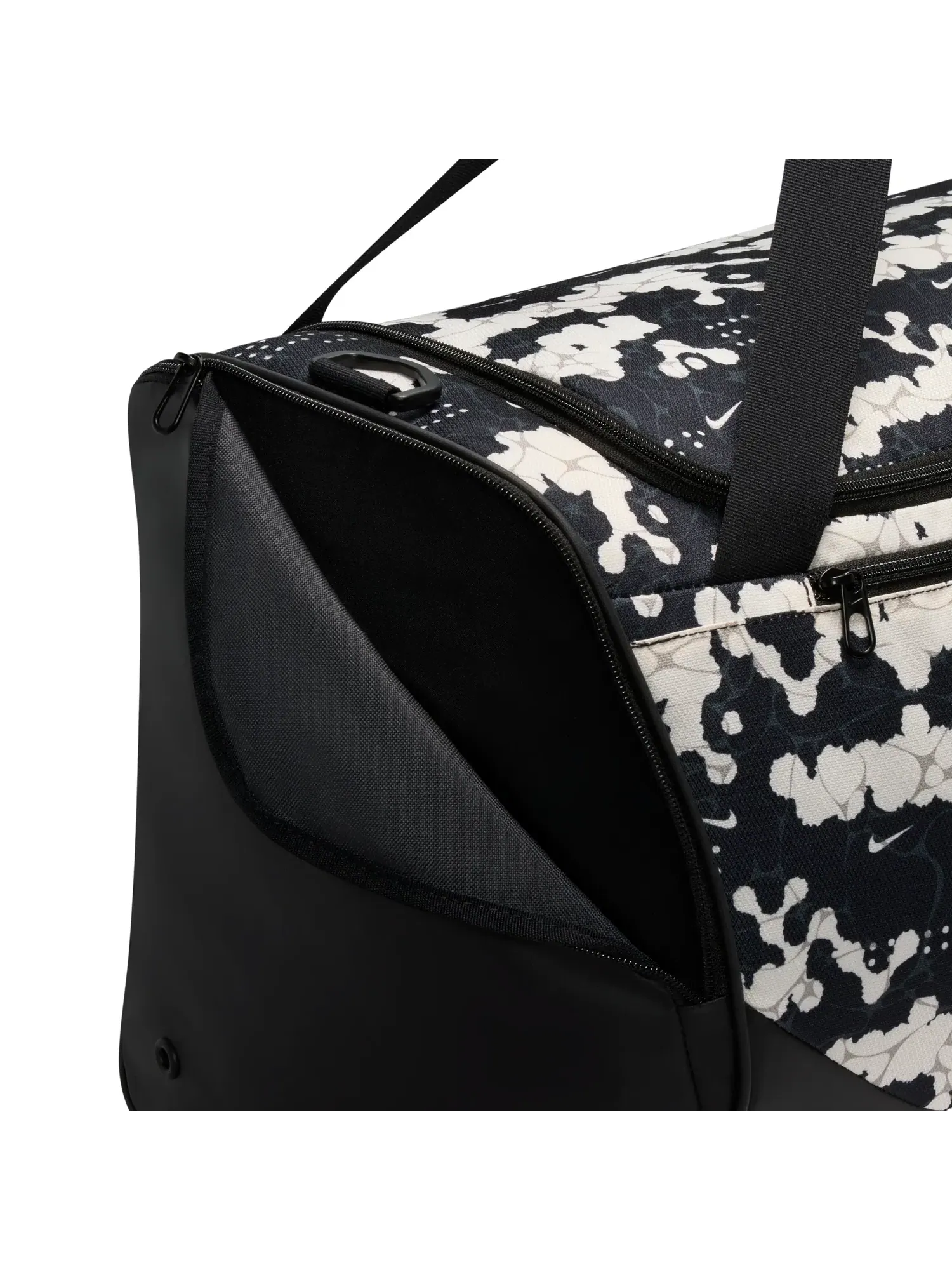 Спортивная сумка Nike Brasilia Allover Print Training Duffel Bag 60L Medium 'Chalk Black White' IH7849-103 — 5