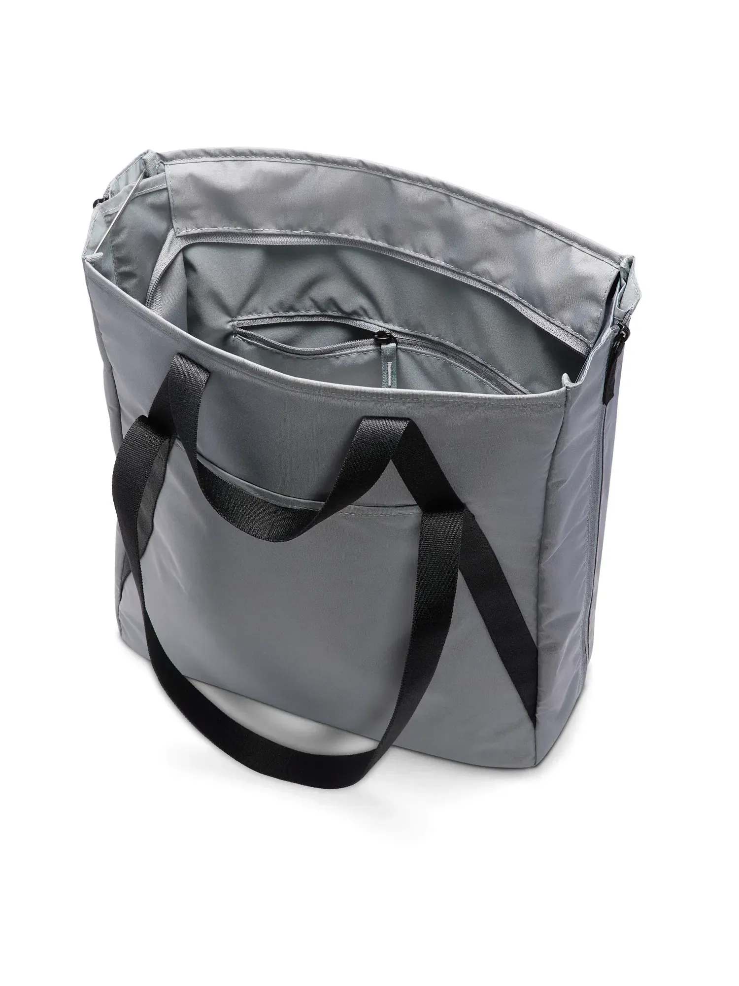 Женская сумка-шопер с принтом Nike Gym Tote 28L Smoke Grey Black White — изображение 4 из 6, серый