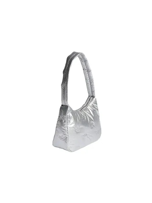 Мини-сумка Adidas Puffy Satin Shoulder Bag, серебристая — изображение 2 из 2, серебряный
