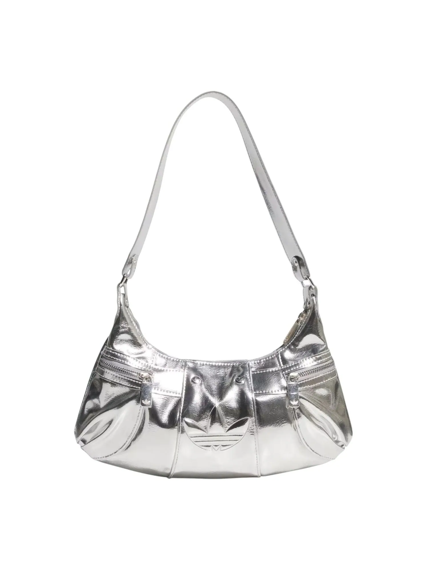 Сумка женская adidas HOBO из экокожи 'Silver' — изображение 1 из 4, серебряный