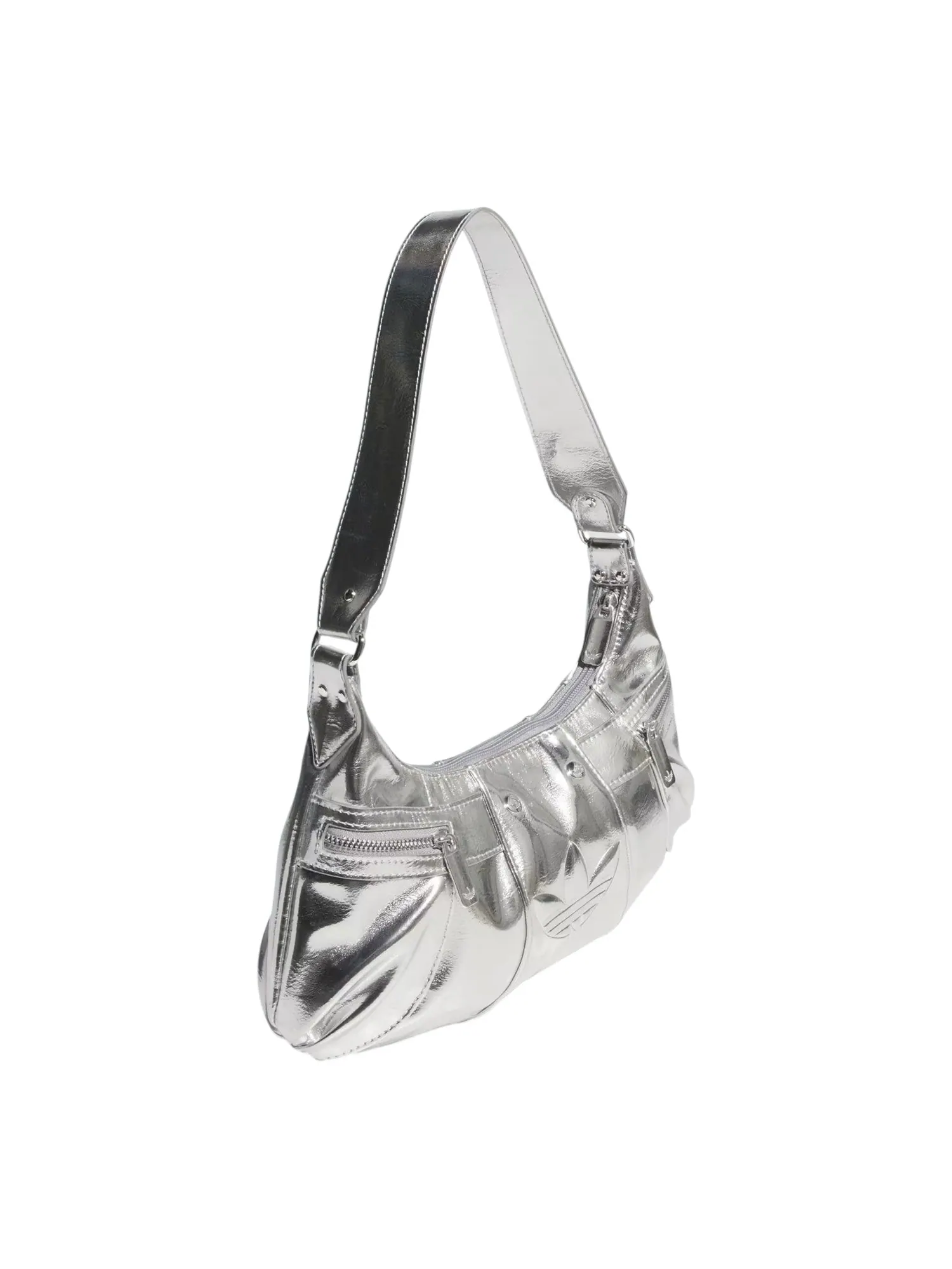 Сумка женская adidas HOBO из экокожи 'Silver' — изображение 4 из 4, серебряный