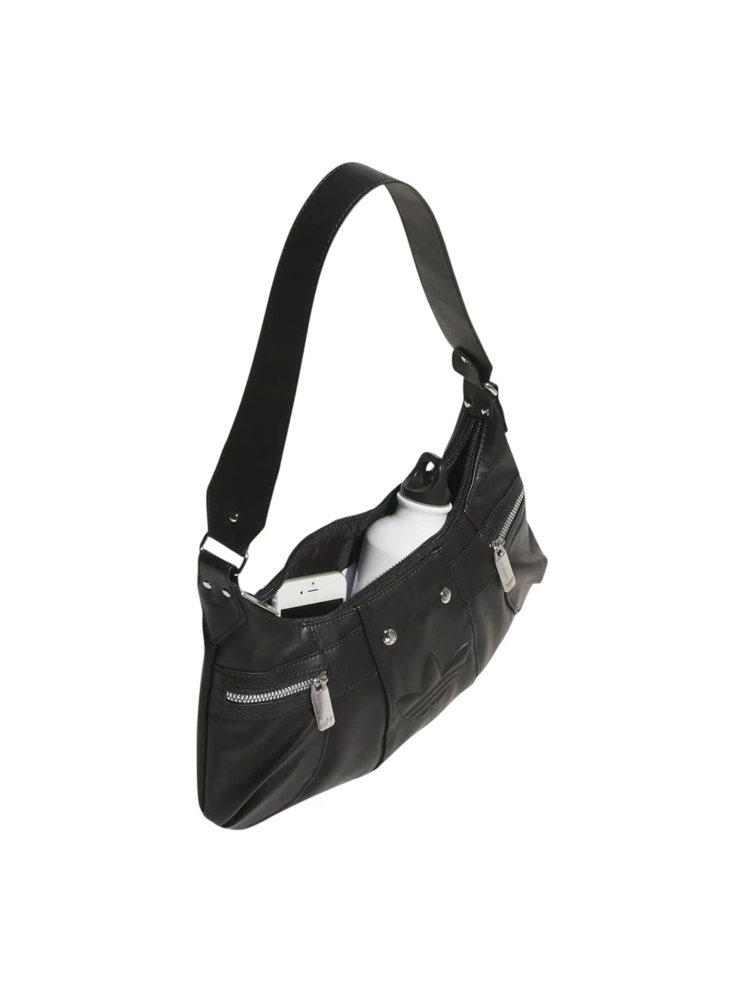 Сумка женская adidas HOBO из эко-кожи черная — изображение 3 из 4, черный