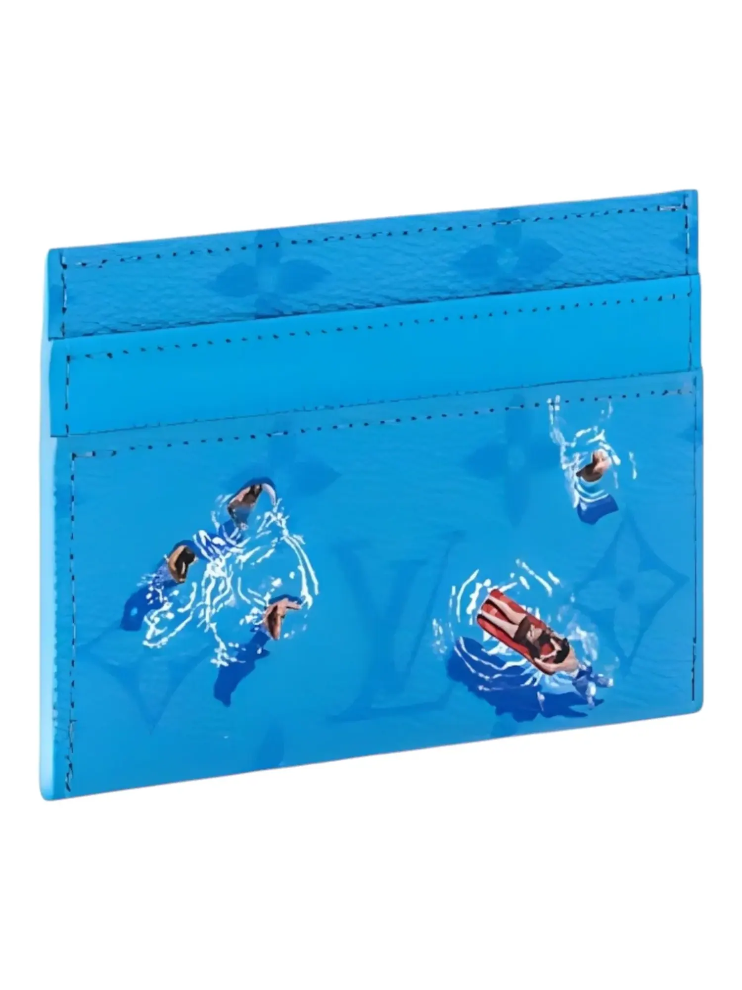 Двойной футляр для карт Louis Vuitton Pool 'Blue Lagoon' — изображение 2 из 4, синий