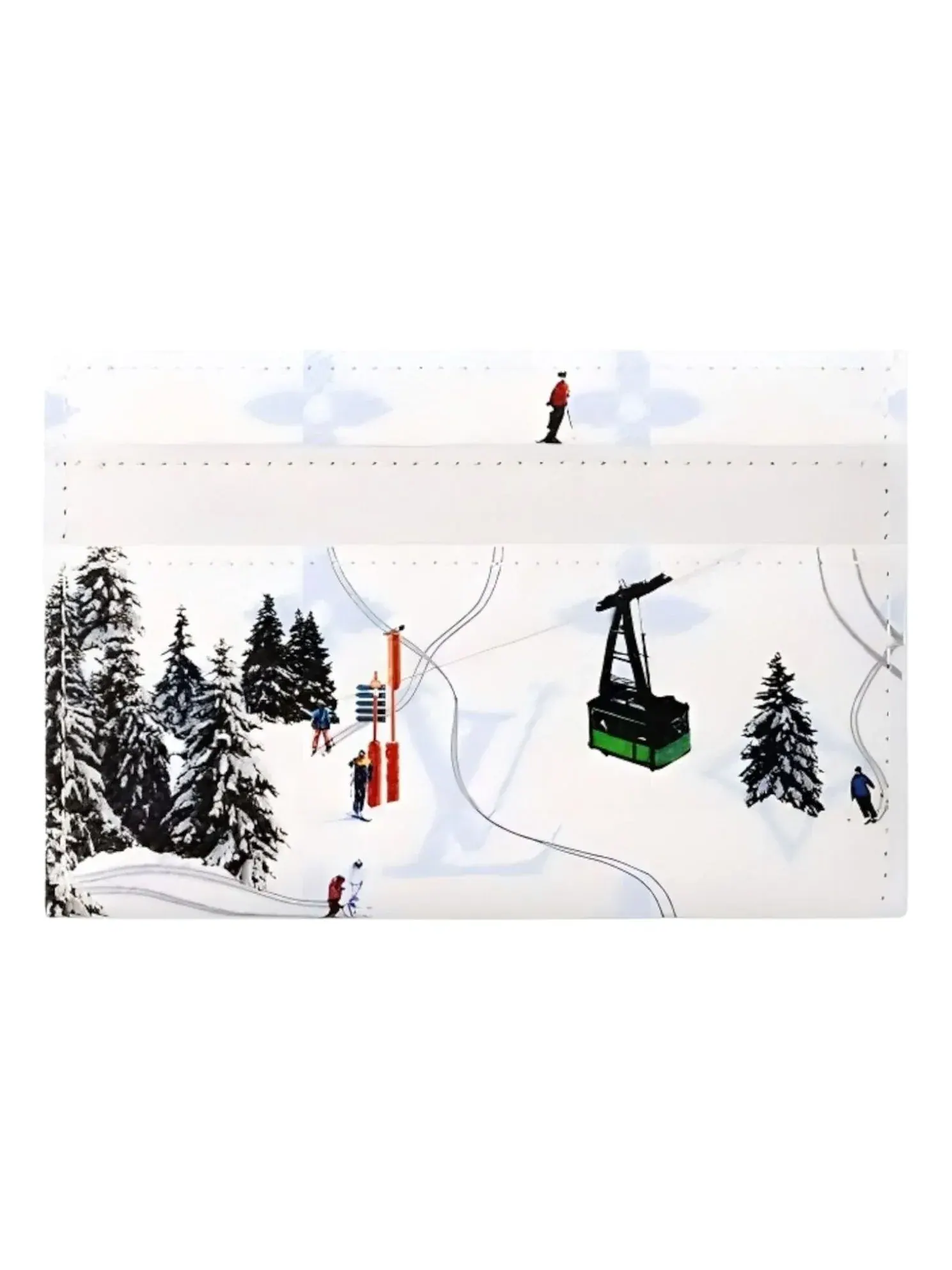 Двойной футляр для карт Louis Vuitton Ski, белый, модель — изображение 1 из 4