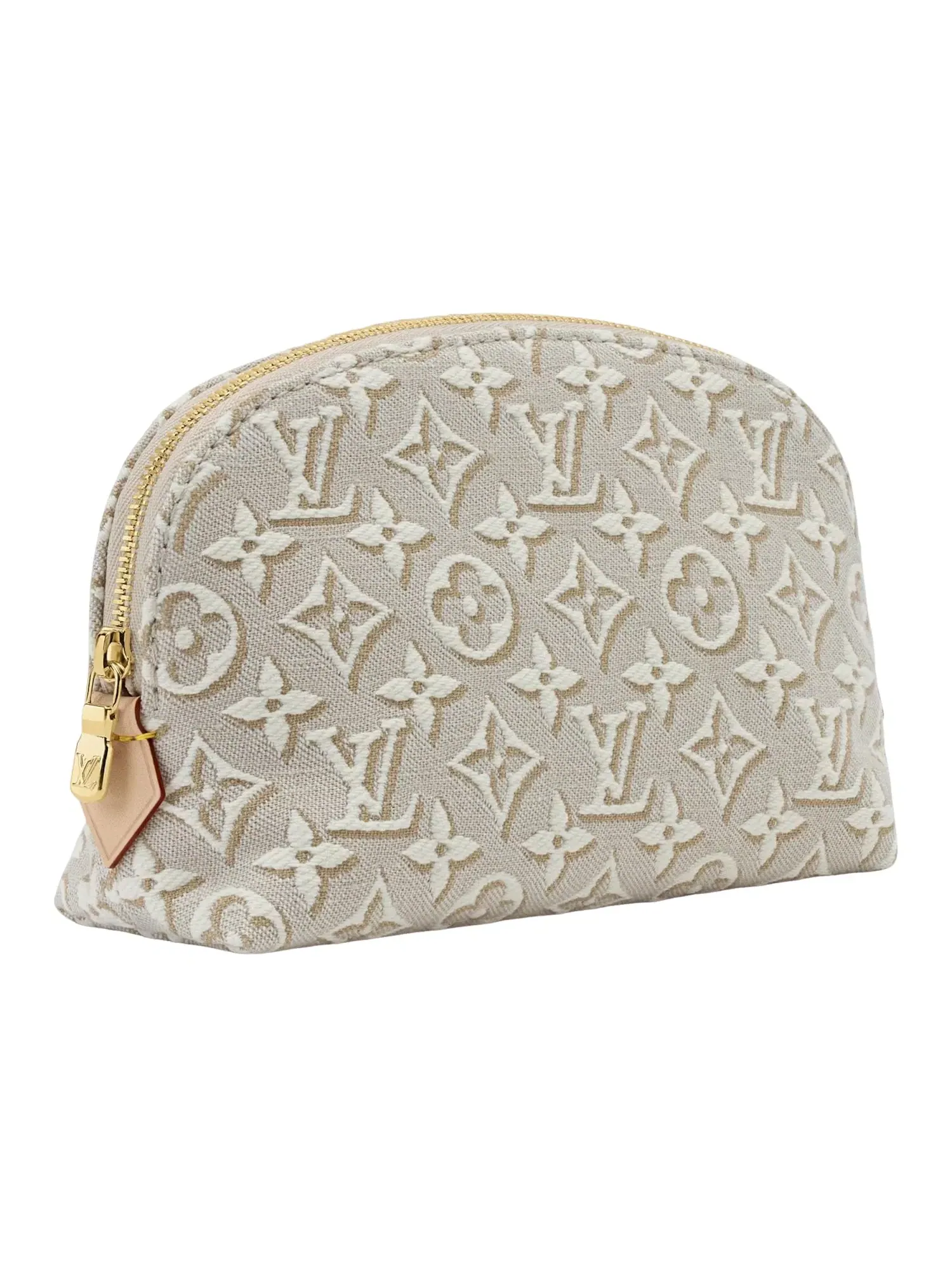 Женская сумка косметичка с принтом Pochette Cosmétique PM Louis Vuitton — изображение 2 из 5, бежевый