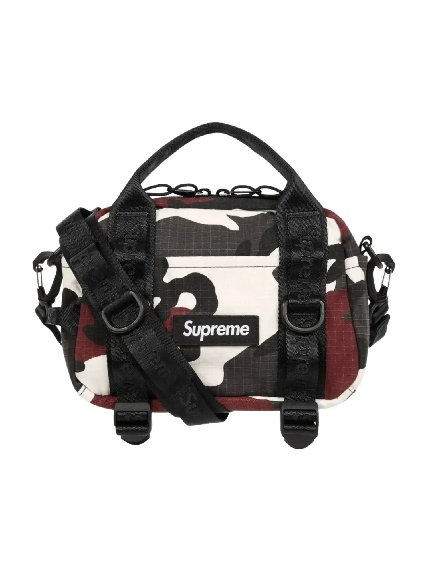 Сумка-даффл Supreme SS26 Mini 'Red Camo' — 3