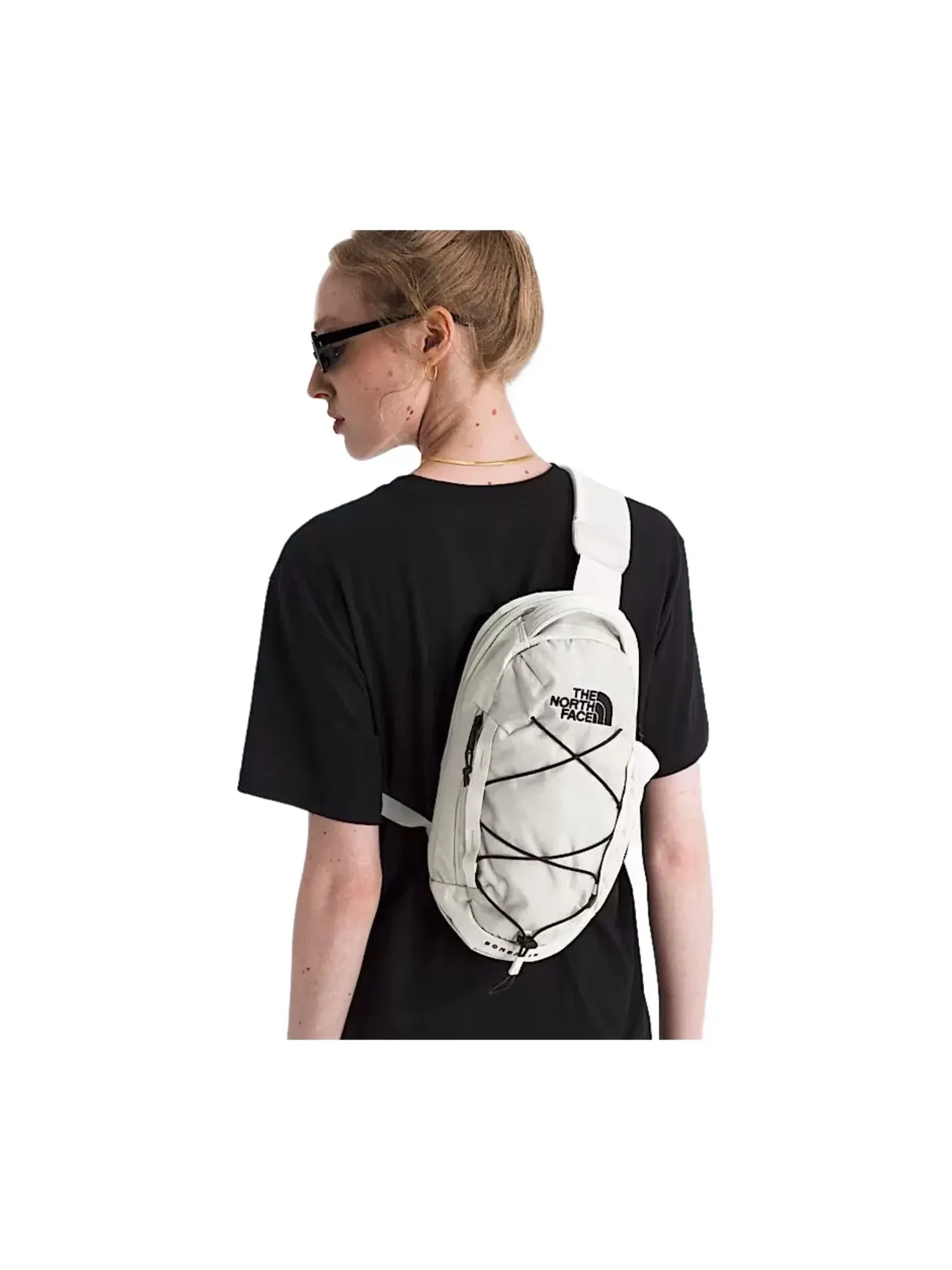 Мужская сумка-слинг с принтом The North Face White Dune TNF Black — 4