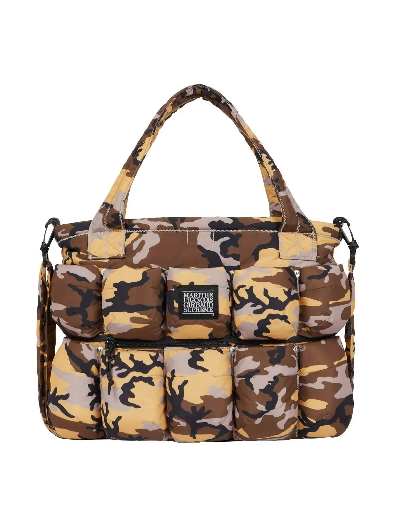 Сумка-тоут Supreme x Martithé + François Girbaud Pokachu Puffer Tote Bag SS25 'Camo' — изображение 1 из 4, камуфляж