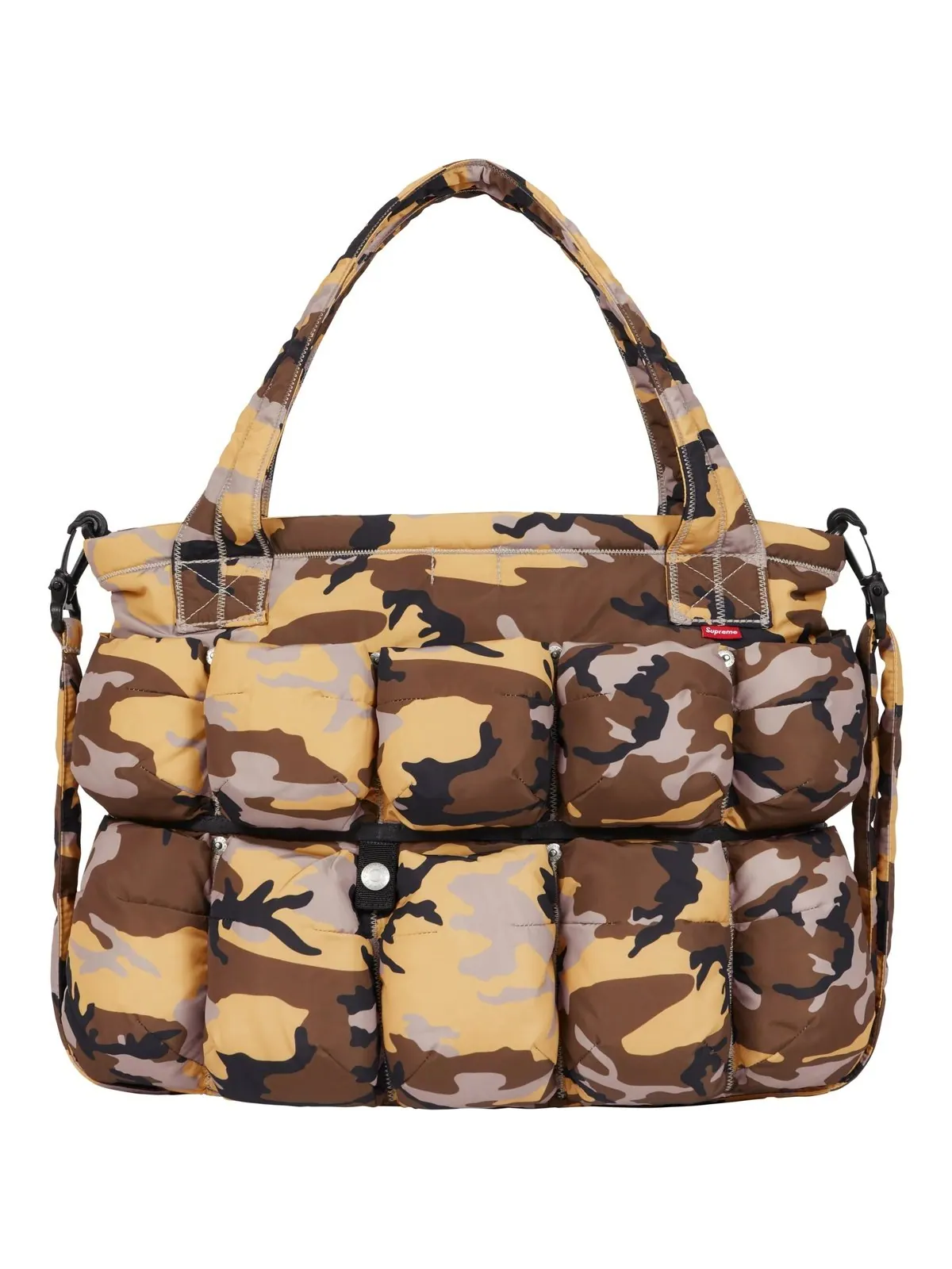 Сумка-тоут Supreme x Martithé + François Girbaud Pokachu Puffer Tote Bag SS25 'Camo' — изображение 3 из 4, камуфляж