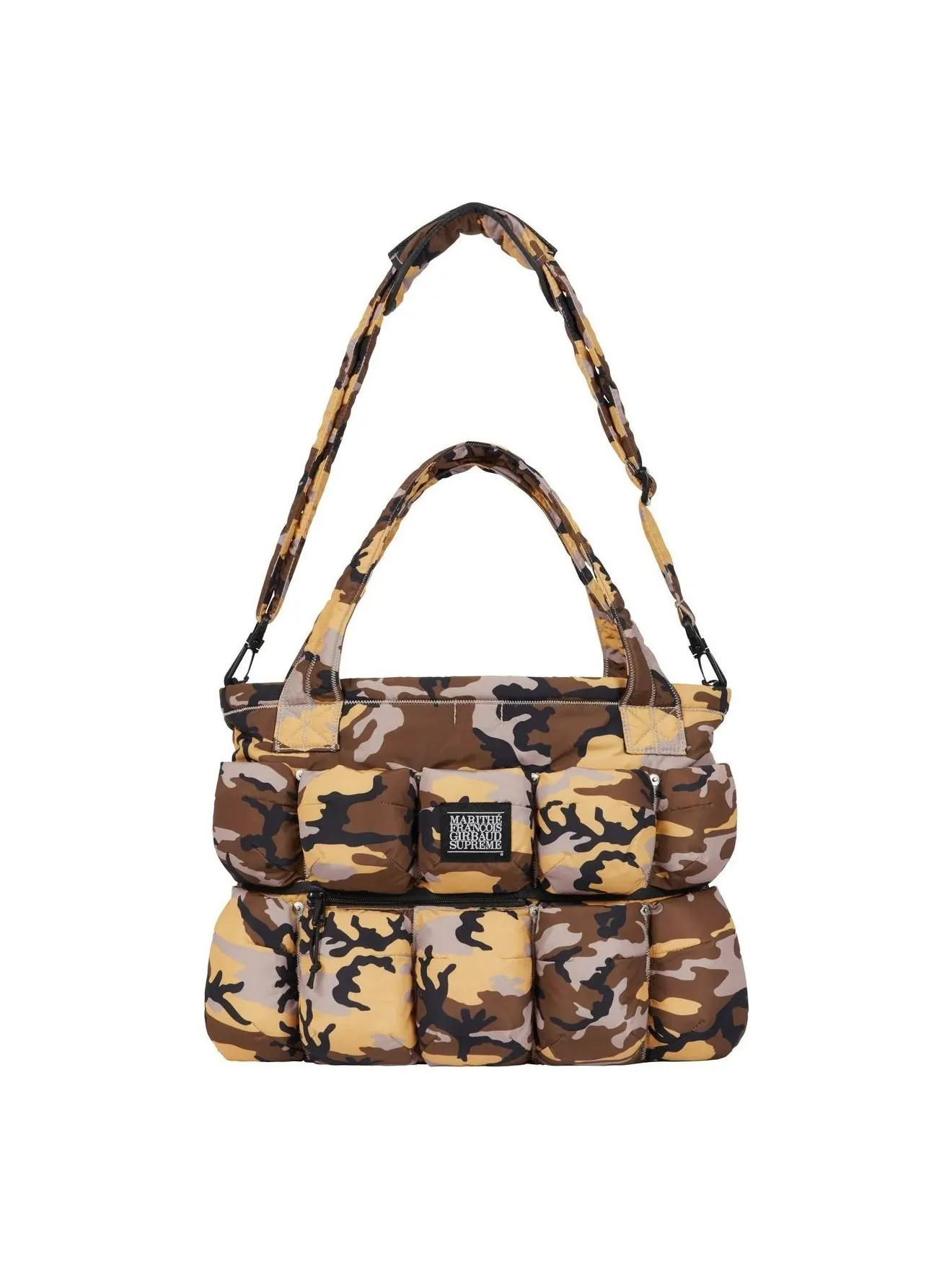 Сумка-тоут Supreme x Martithé + François Girbaud Pokachu Puffer Tote Bag SS25 'Camo' — изображение 4 из 4, камуфляж