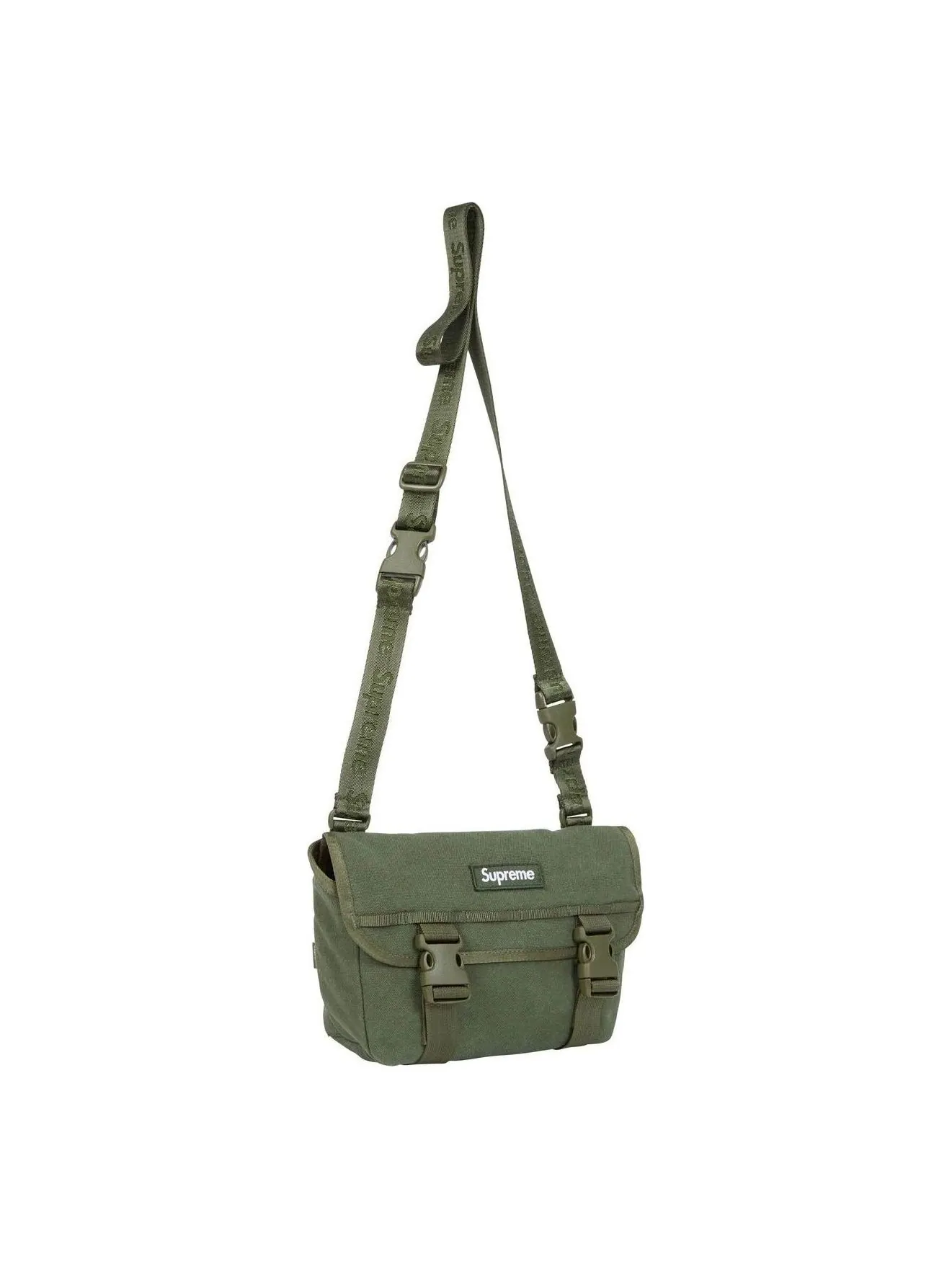 Мини-сумка-мессенджер Supreme SS25 'Olive' — изображение 1 из 2, оливковый