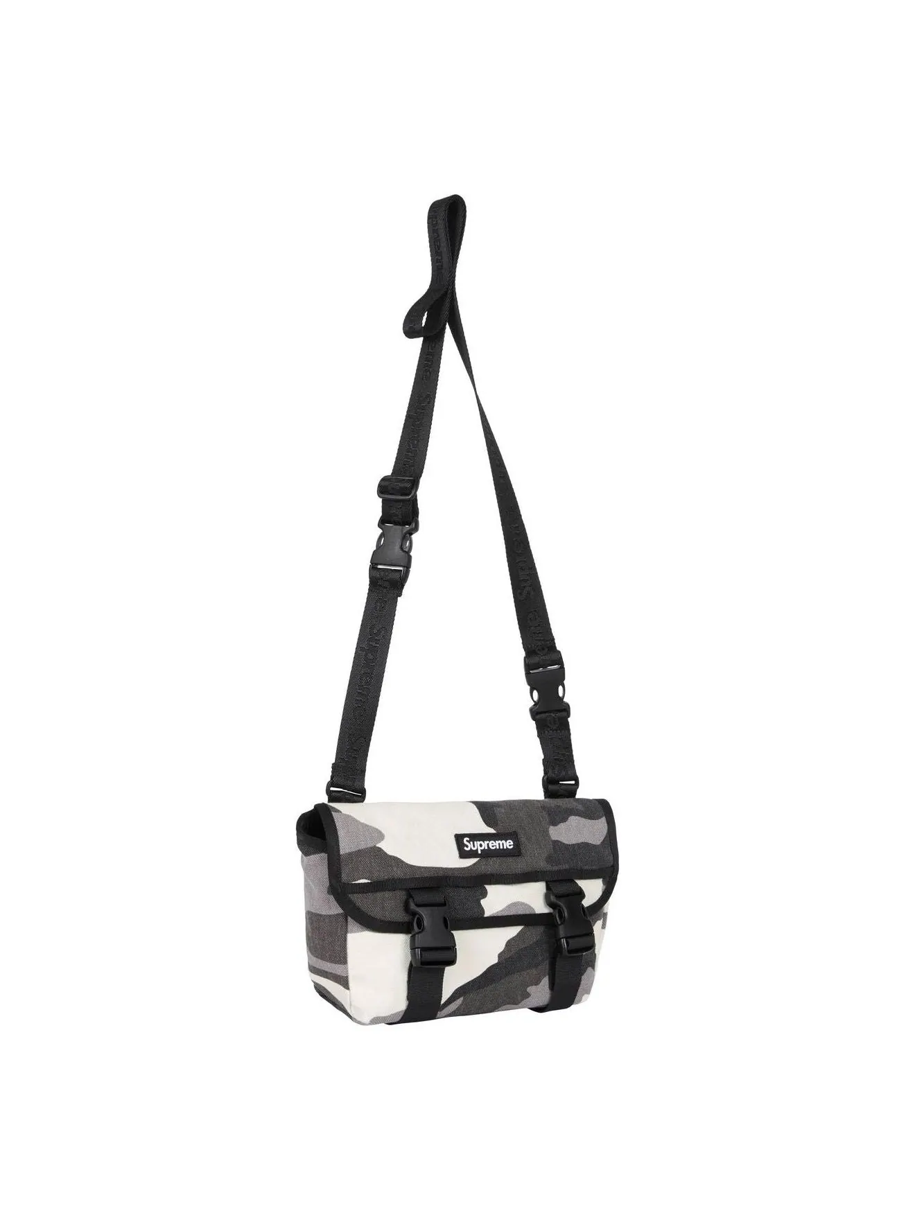 Мини-сумка-мессенджер Supreme SS25 'Snow Camo' — изображение 1 из 2, снежный камуфляж