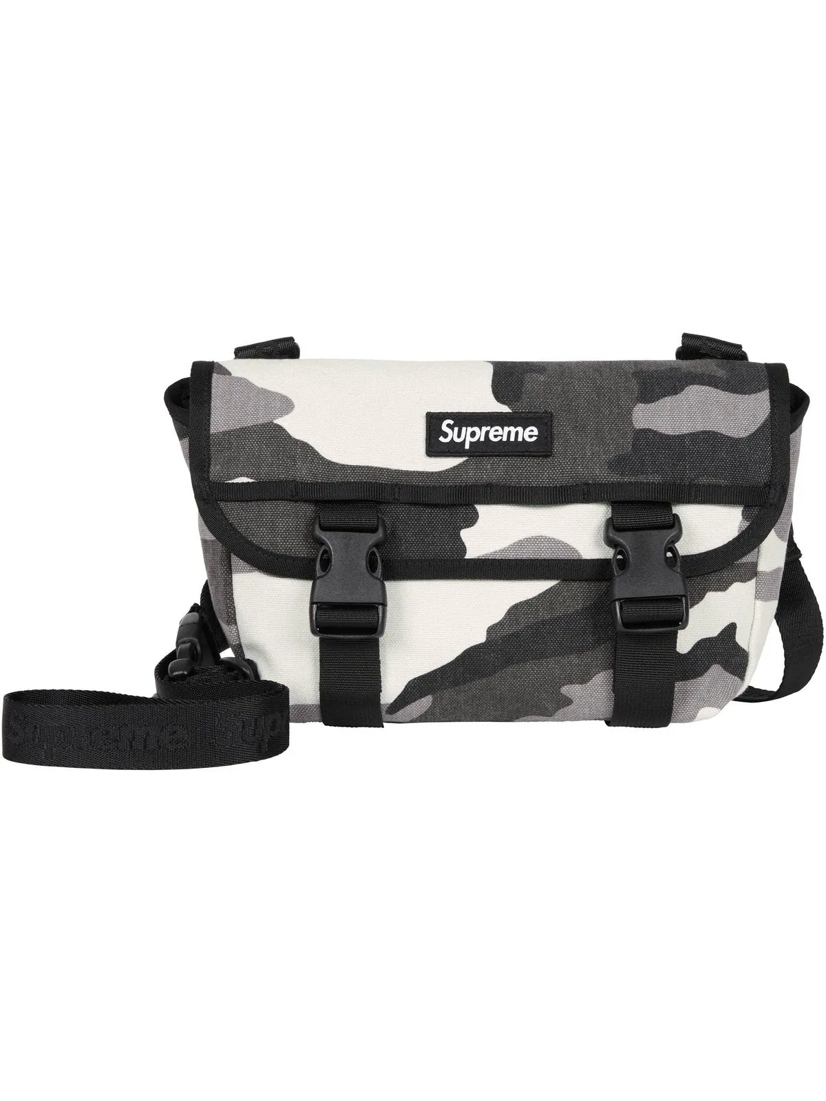 Мини-сумка-мессенджер Supreme SS25 'Snow Camo' — изображение 2 из 2, снежный камуфляж