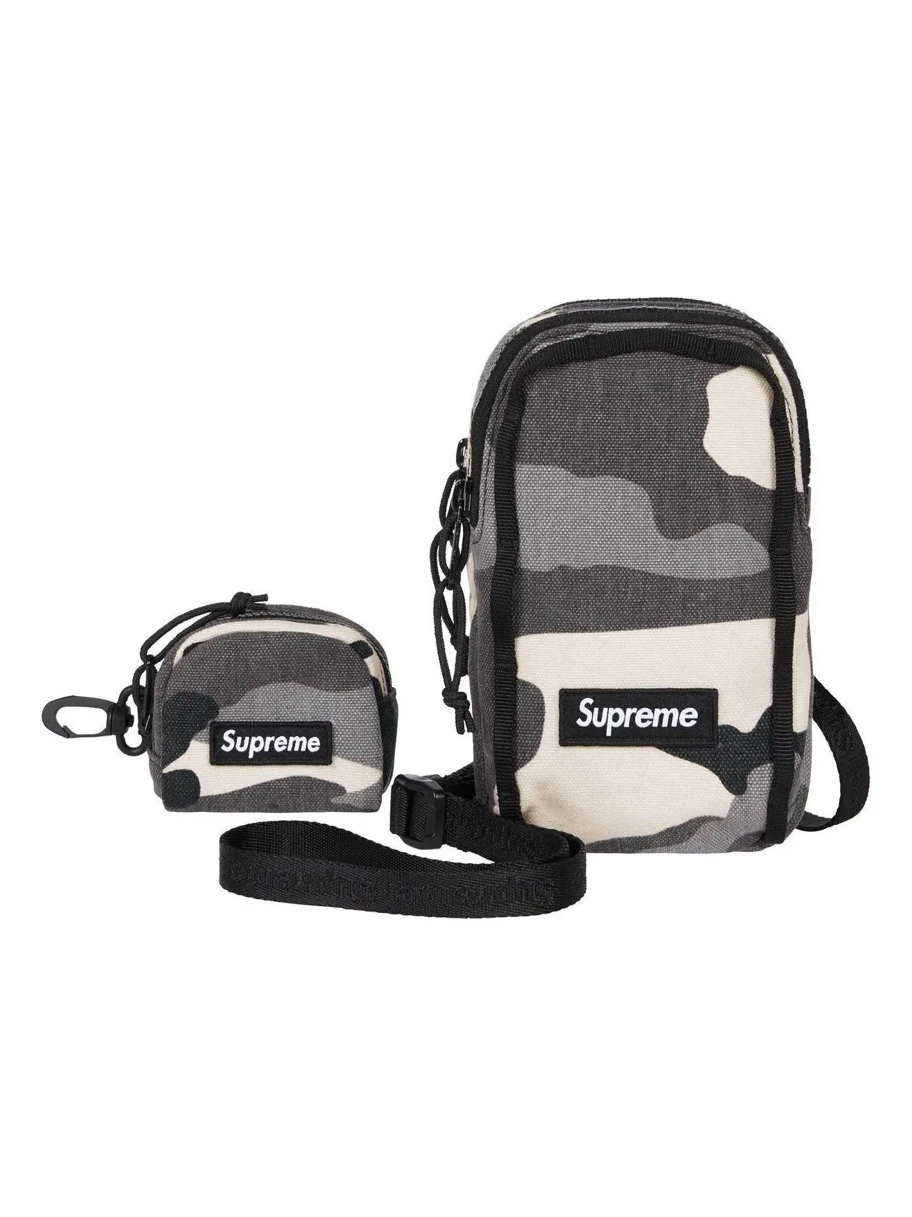 Сумка для фотоаппарата Supreme + мини-чехол SS25 'Снежный камуфляж' — 2