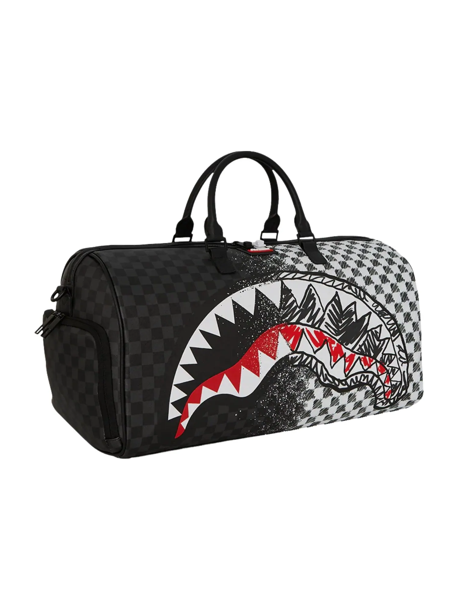 Дорожная сумка Sprayground Scribble Dribble Check 'Черно-белая' — 2