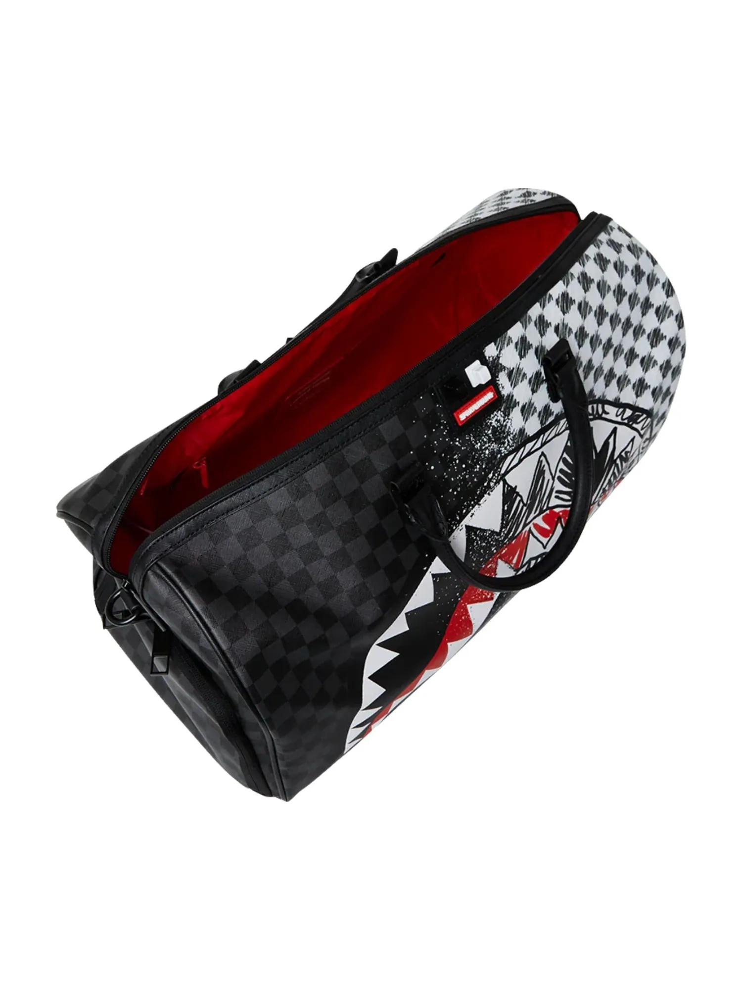 Дорожная сумка Sprayground Scribble Dribble Check 'Черно-белая' — 3