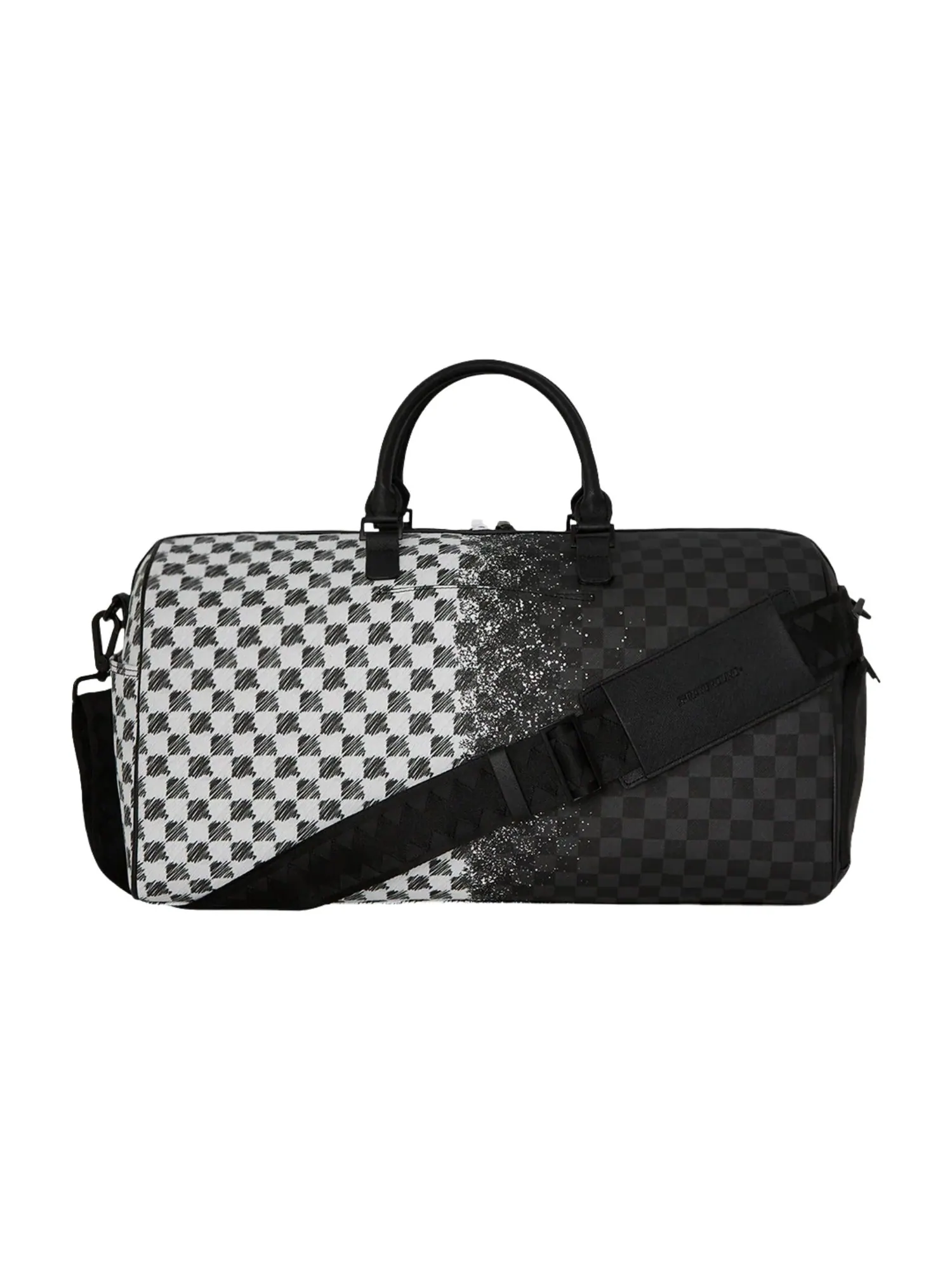 Дорожная сумка Sprayground Scribble Dribble Check 'Черно-белая' — 5