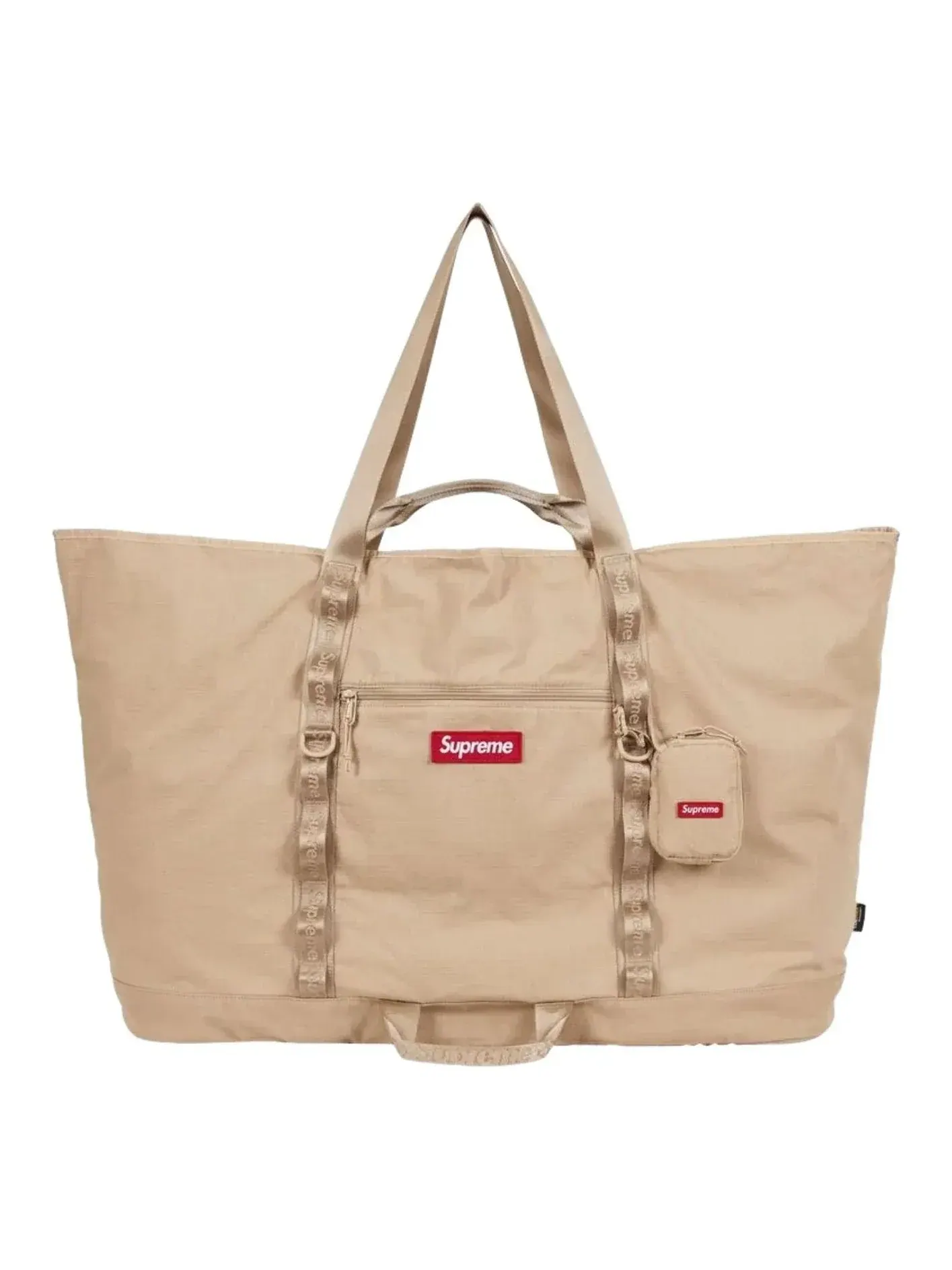 Сумка-тоут Supreme SS26 X-Large + вспомогательная сумка 'Tan' — изображение 1 из 2, бежевый