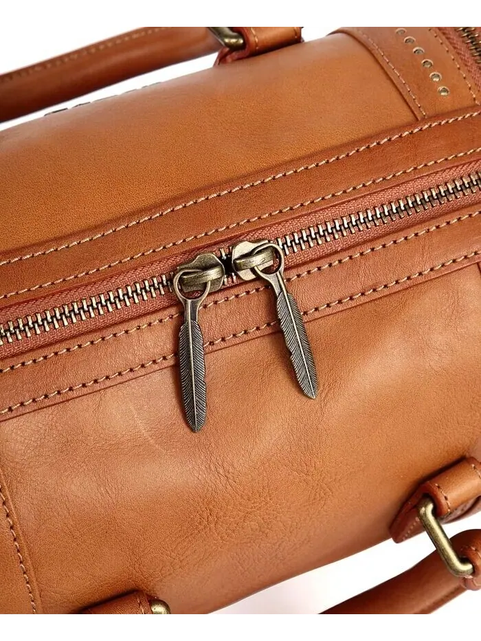 Женская сумка через плечо Mini Trunk из натуральной кожи OLD TREND — изображение 10 из 12, орех