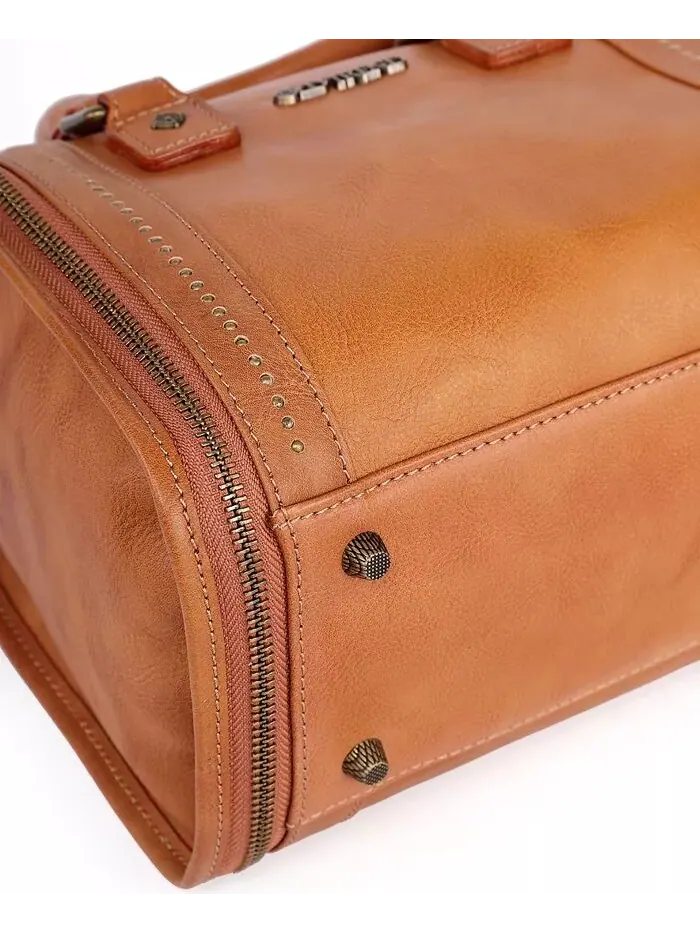 Женская сумка через плечо Mini Trunk из натуральной кожи OLD TREND — изображение 12 из 12, орех