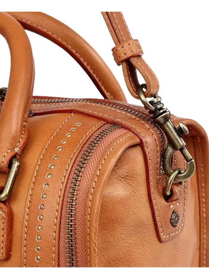 Женская сумка через плечо Mini Trunk из натуральной кожи OLD TREND — изображение 9 из 12, орех