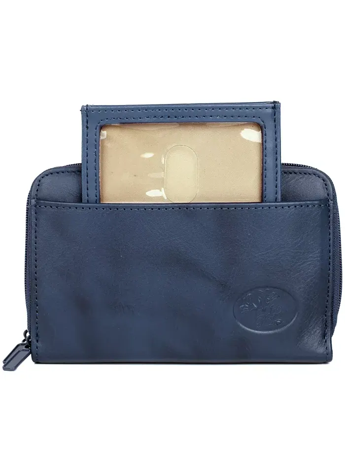 Женский кошелек Heiress Double Zip Organizer с двумя молниями Julia Buxton — изображение 5 из 5, темно-синий